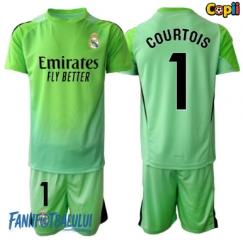 Real Madrid Thibaut Courtois #1 Portarii Echipament de Fotbal Replică 2025-26 Copii Deplasare (+ Șorturi)